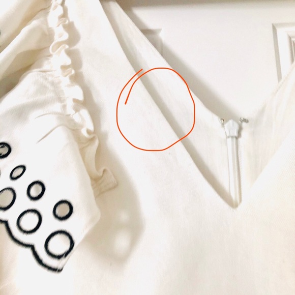 J Crew 🤍🖤 Eyelet Flutter Shoulder Dress - Picture 6 of 6